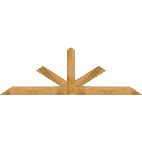 Ekena Millwork Saratoga Rough Sawn Timber Gable Bracket, Western Red Cedar, 108"W x 36"H x 6"D x 6"F, 8/12 Pitch GBW108X36X0606SAR00RWR - main